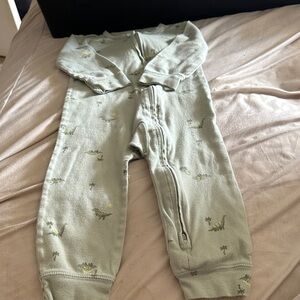 Carter's Green Dinosaur Footie